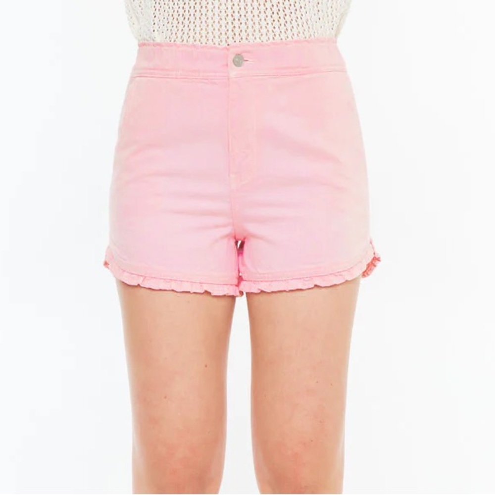 Kancan Pink Ruffle Shorts